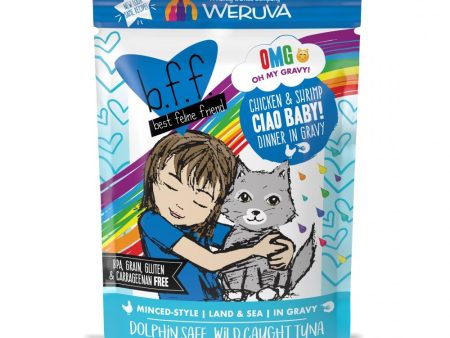 Weruva BFF Oh My Gravy Ciao Baby Grain Free Chicken and Shrimp in Gravy Cat Food Pouches For Discount