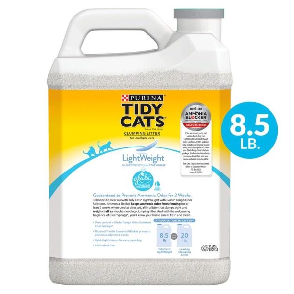 Tidy Cats Clear Springs Scent LightWeight Glade Tough Odor Solutions Clumping Cat Litter Sale